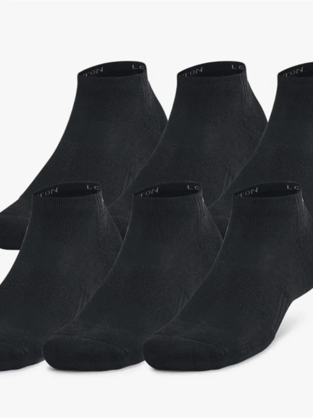Under Armour Unisex-Adult Training Cotton Low Socks 6 Pack, Black/Black 2629